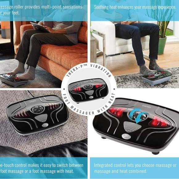 Homedics Black and Red Foot Massager - Picture 2 of 4